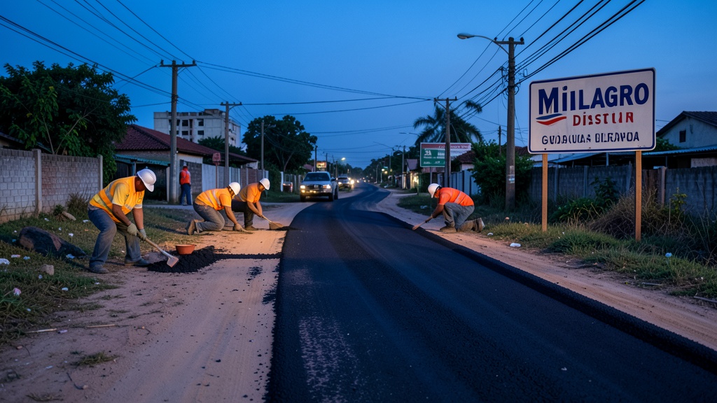 Gobernación del Guayas entrega ayuda a 200 familias en Milagro y retoma obra de seguridad