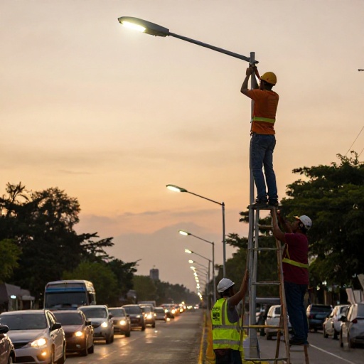 Av. Narcisa de Jesús recibe 654 puntos de luz LED para mejorar seguridad vial