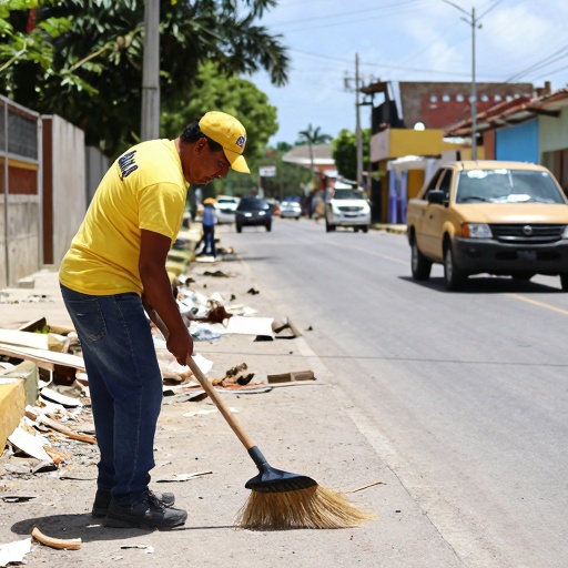 Voluntarios venezolanos limpian La Guaira tras doble terremoto de junio