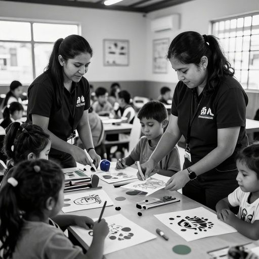 GAD Yaguachi Viejo Cone entrega insumos para el CDI Mis Pequeños Artistas