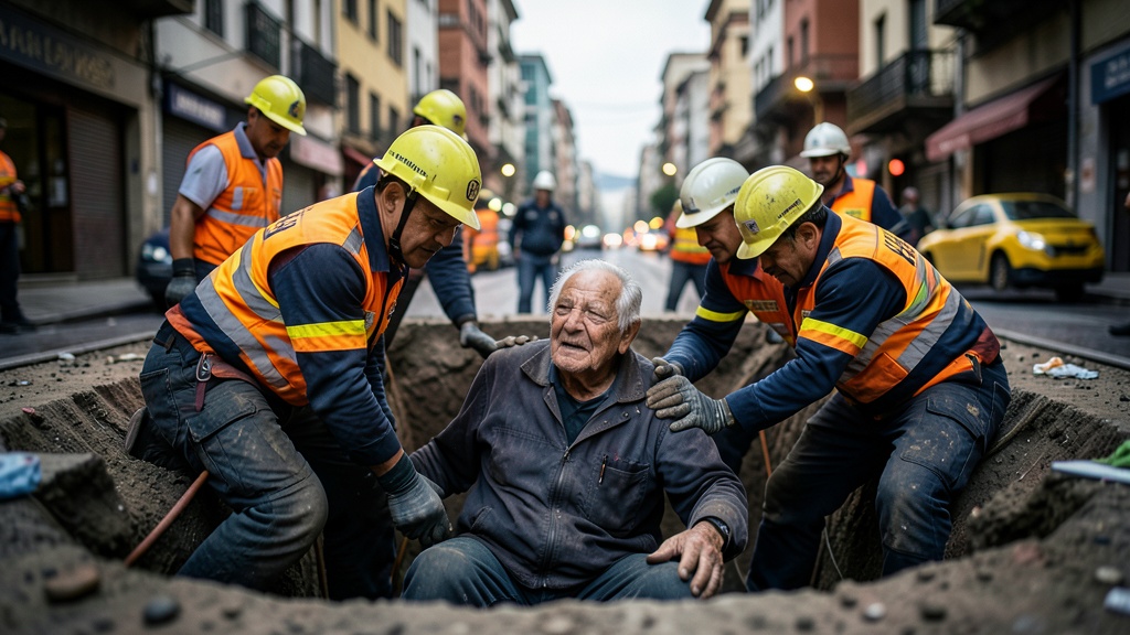Bomberos de Quito rescatan a hombre de 76 años tras caer en pozo de 20 metros