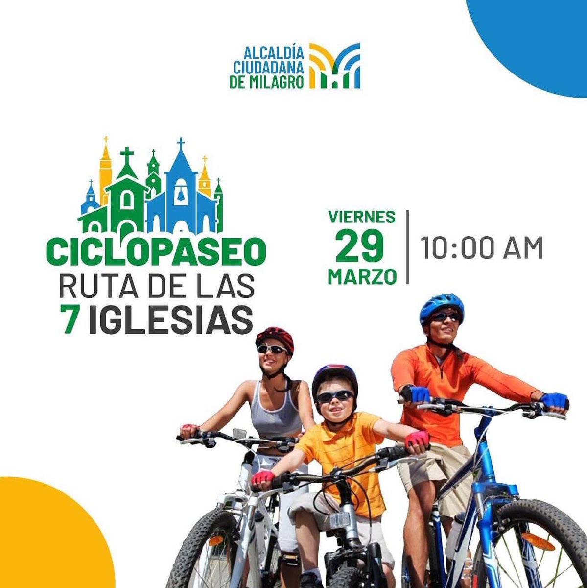 Municipio de Milagro invita a cicloturismo familiar este viernes 29 en el Centro Ciudadano
