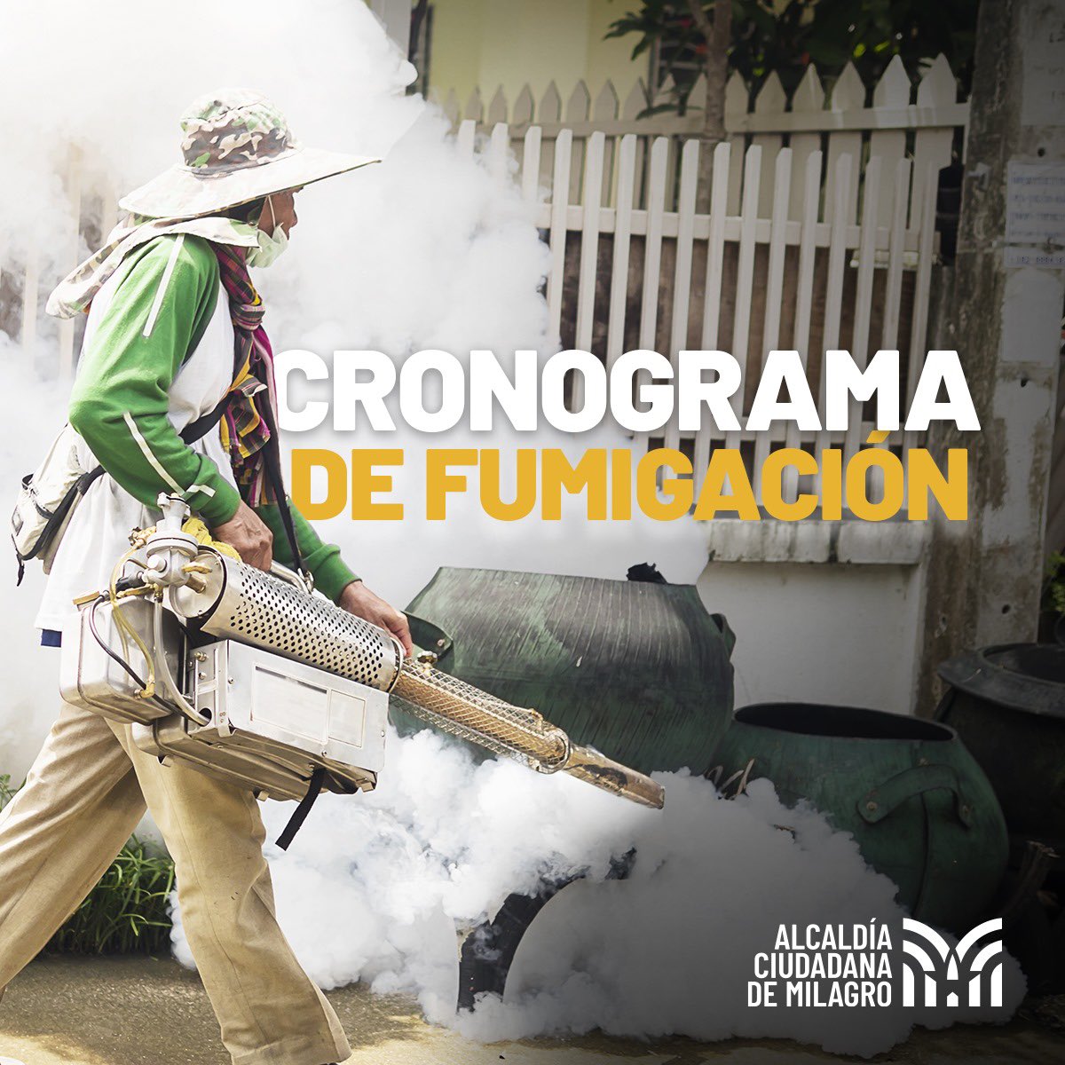 Municipio de Milagro publica cronograma de fumigación para la semana del 24 al 29 de junio