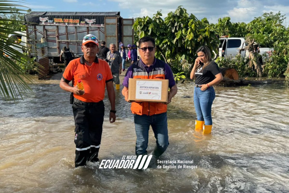 Asistencia humanitaria llegó a sectores rurales de Milagro por las lluvias